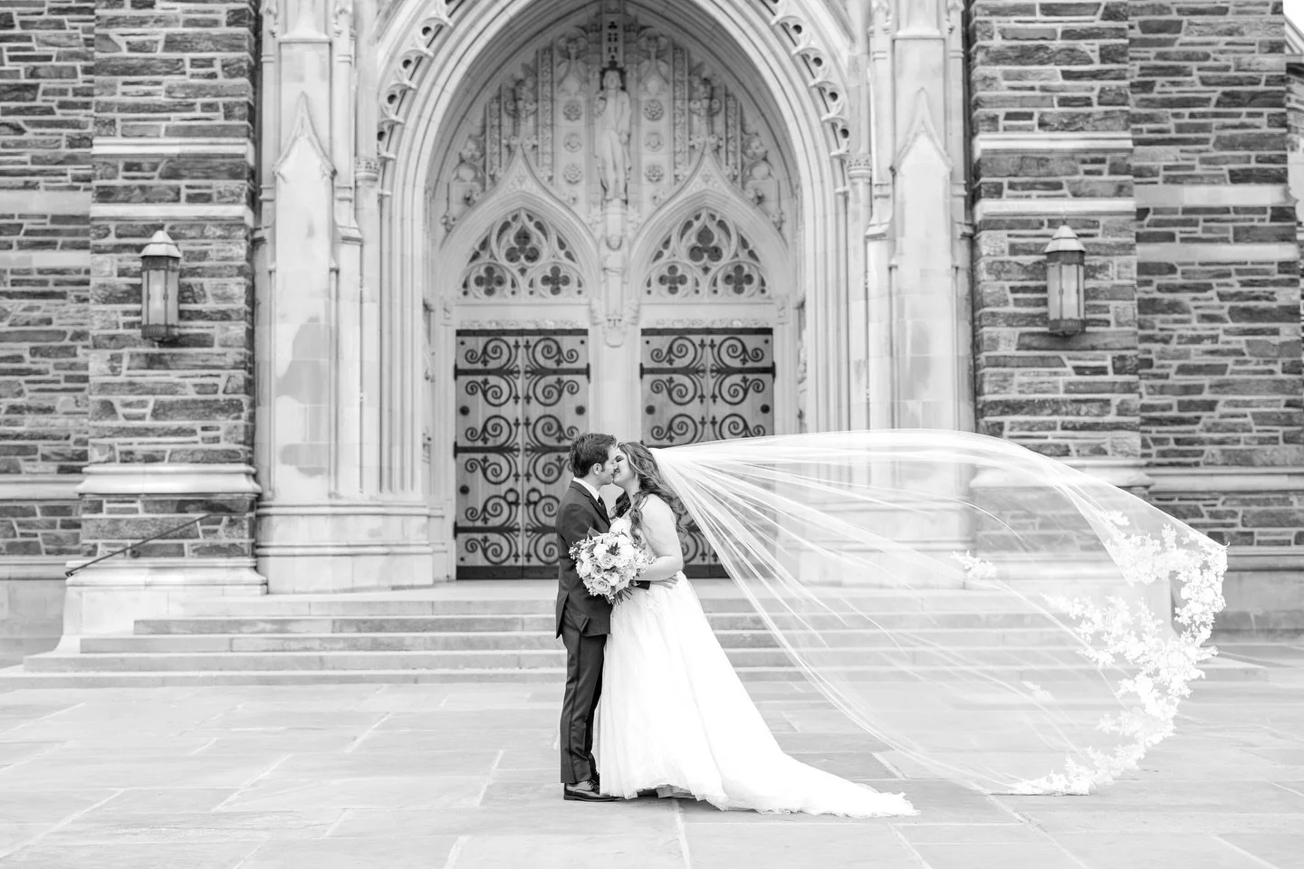 It&rsquo;s hard to believe it&rsquo;s been a year since this beautiful wedding at @dukechapel last March! It was a day filled with happy tears and heartfelt vows. Haley + Duncan, I hope you had a wonderful first year of marriage! 🥂

Vendor Team:
Wed