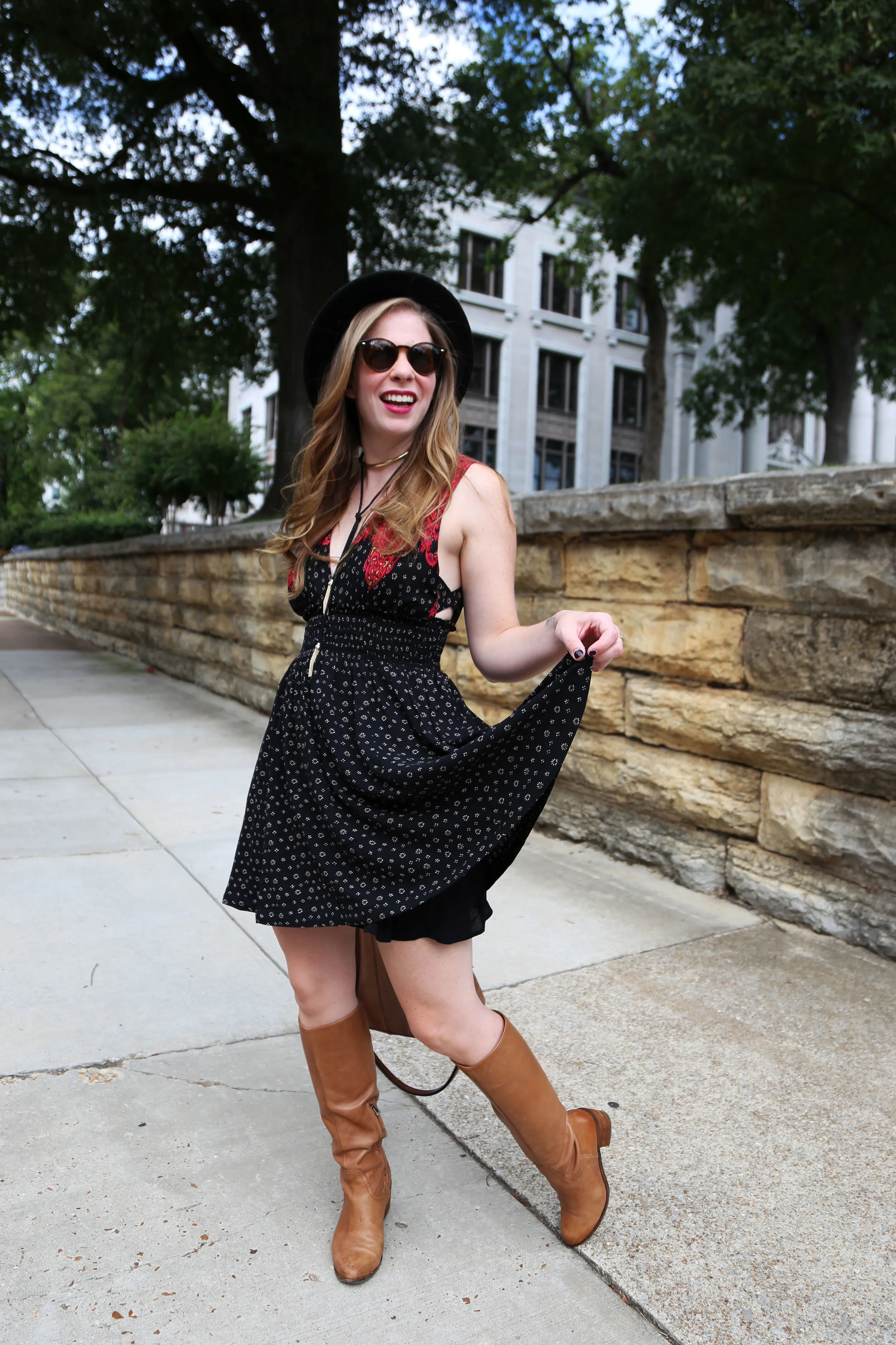 boots with summer dresses