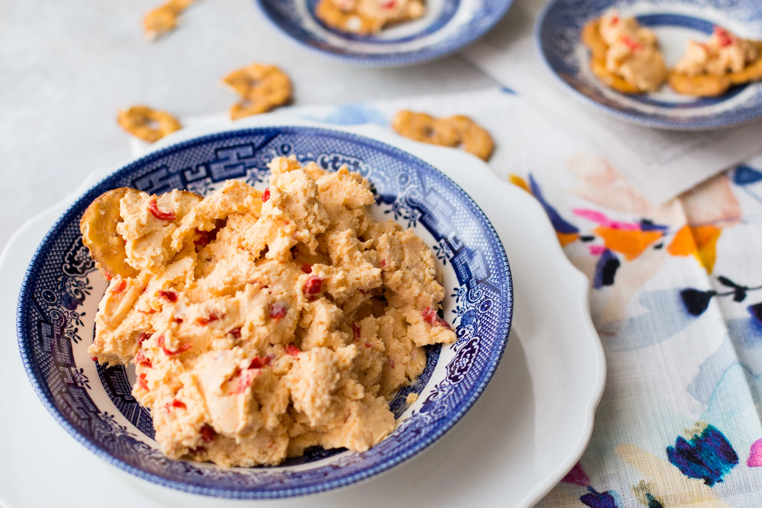 This spicy whipped pimento cheese is the perfect simple appetizer or snack for any occasion. 