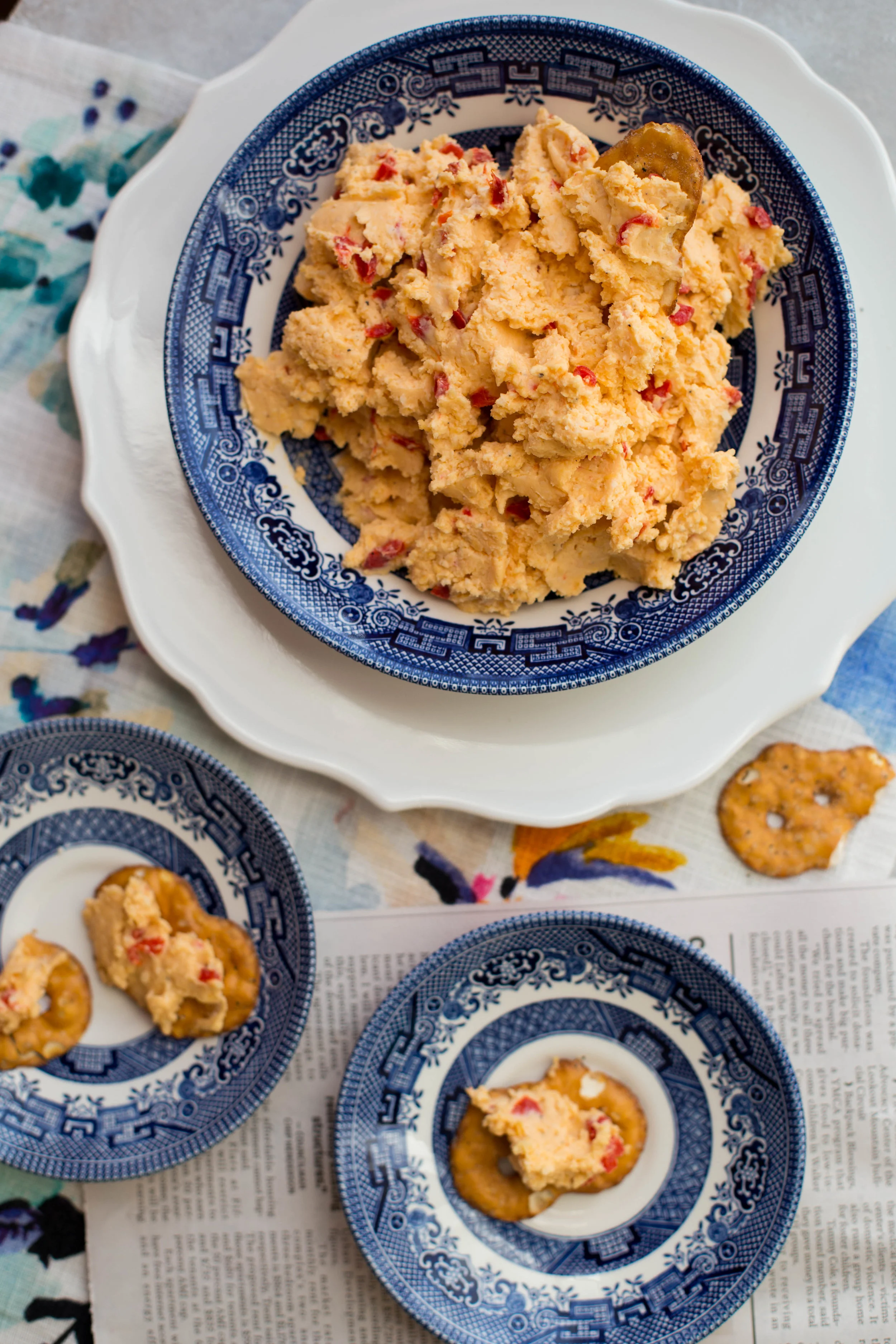 This spicy whipped pimento cheese is the perfect simple appetizer or snack for any occasion. 
