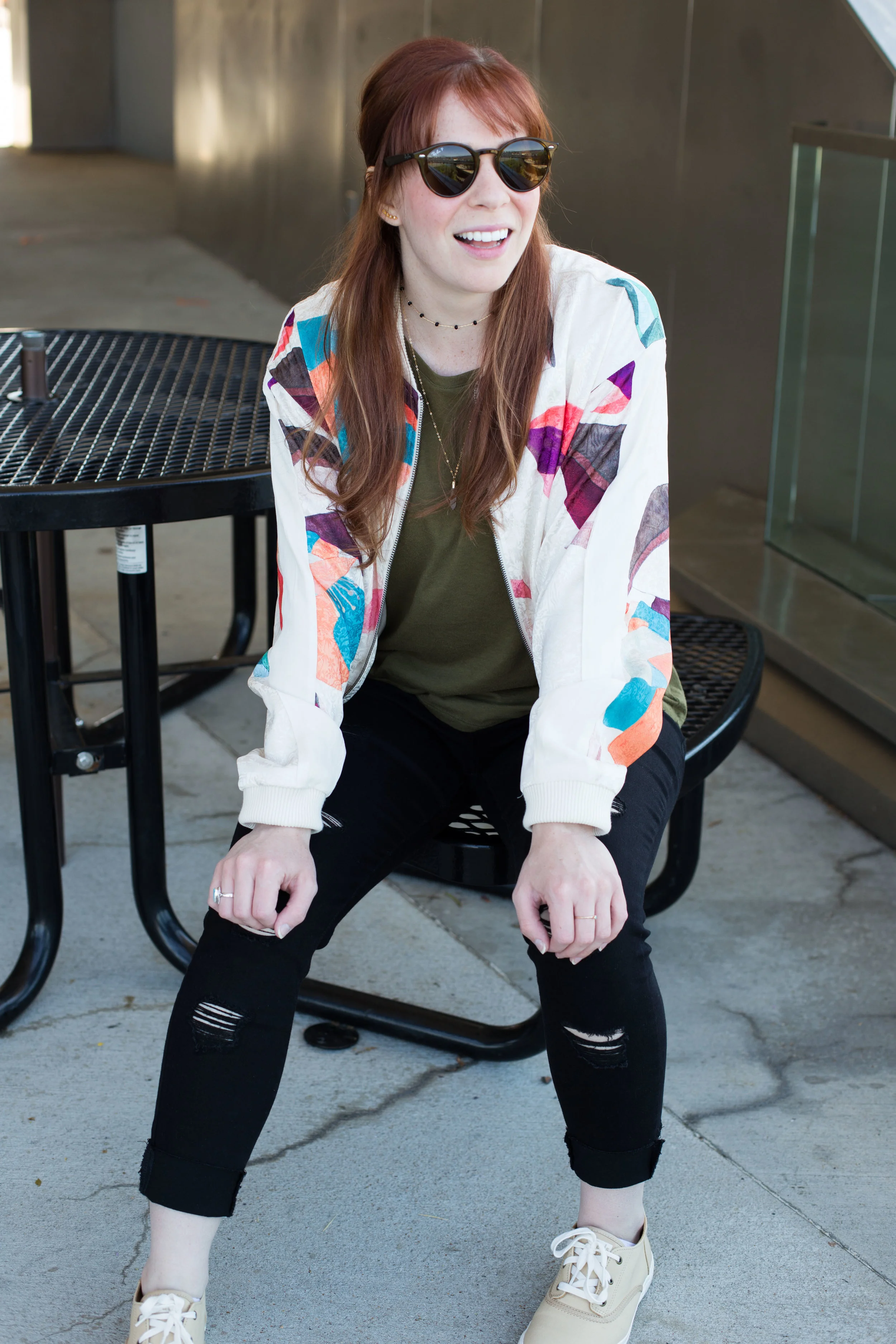 This silk bomber jacket from Anthropologie is one of my all time favorites. 