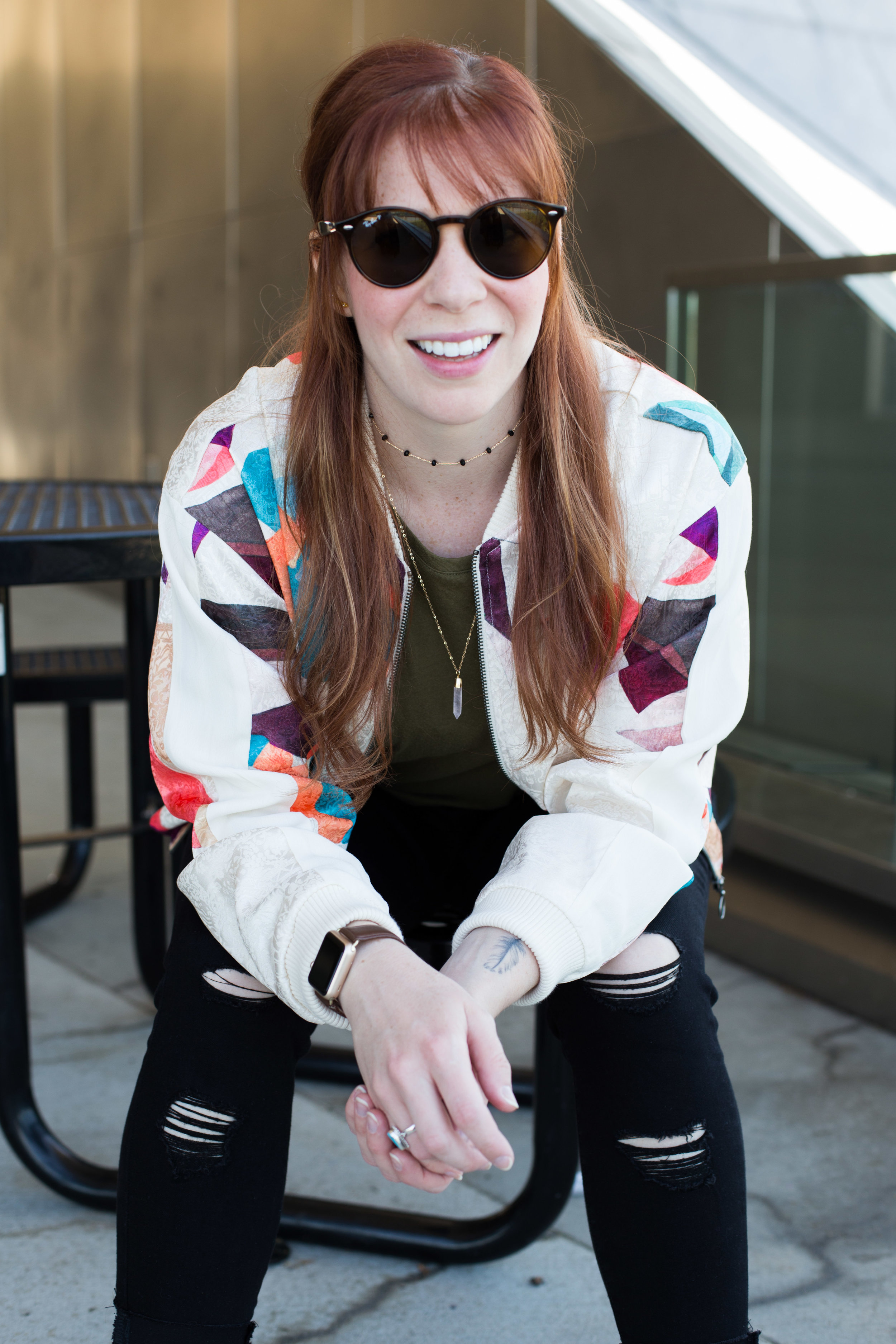 This silk bomber jacket from Anthropologie is one of my all time favorites. 