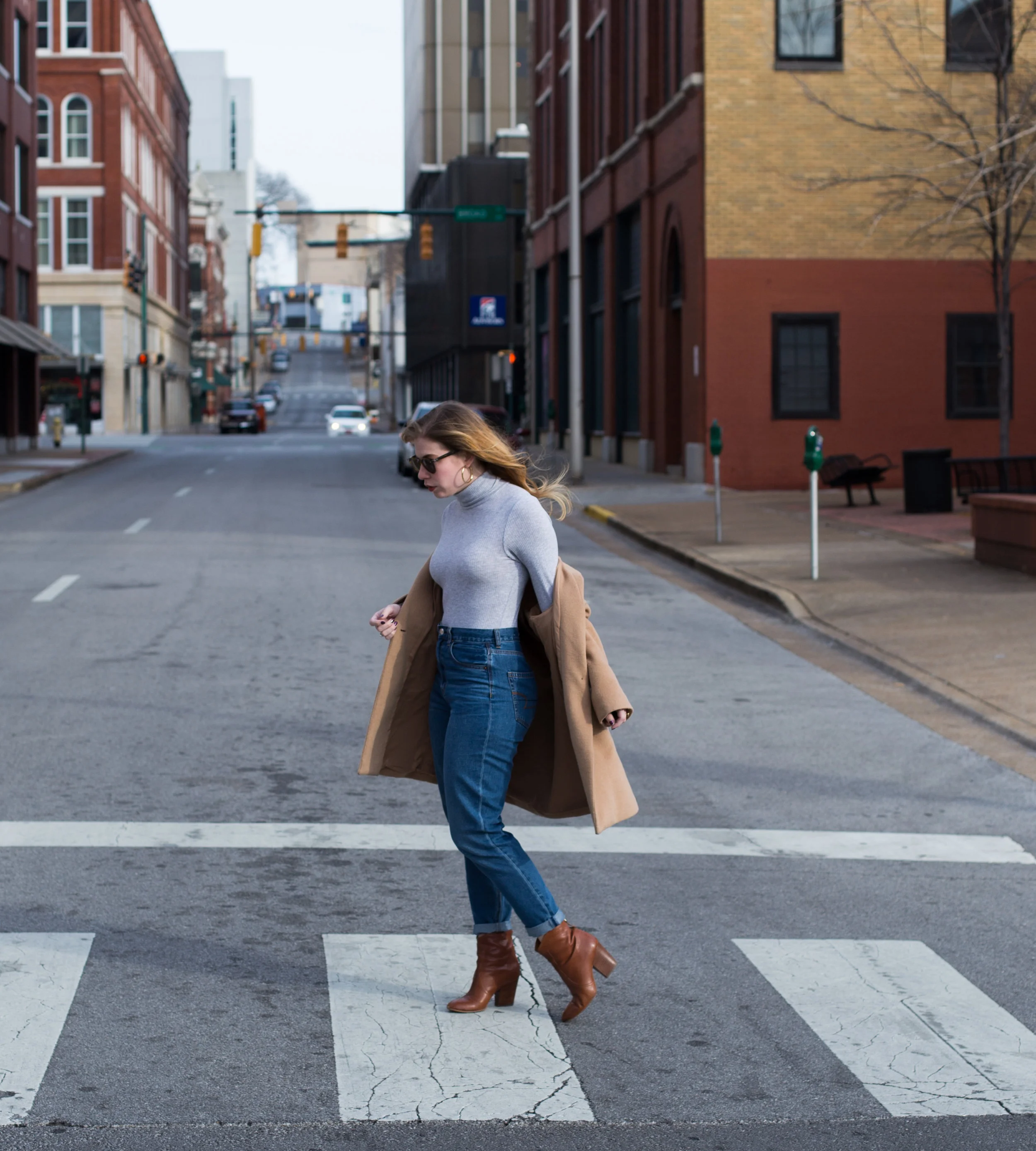 Turtle Neck Bodysuit and Mom Jeans
