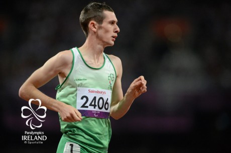 3 September 2012; Ireland's Michael McKillop, from Newtownabbey, Co. Antrim, leads the field on his way to winning the men's 1500m - T37 final in a time of 4.08:11. London 2012 Paralympic Games, Athletics, Olympic Stadium, Olympic Park, Stratford, London, England. Picture credit: Brian Lawless / SPORTSFILE *** NO REPRODUCTION FEE ***