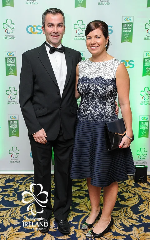 Alan and Toni Swanton in attendance at the OCS Irish Paralympic Awards