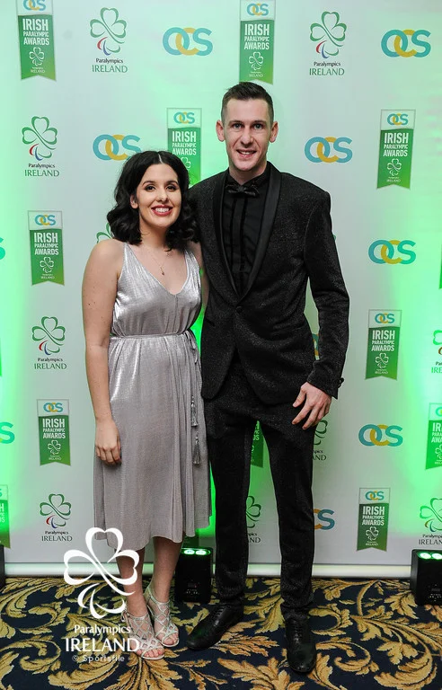 Micheal McKillop and Nicole Martin in attendance at the OCS Irish Paralympic Awards