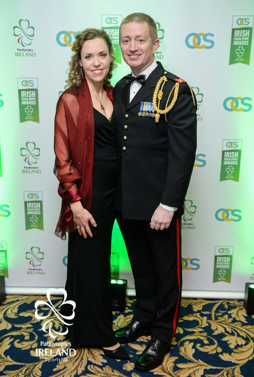   Raymond and Colette Kane arrive at the OCS Irish Paralympic Awards  