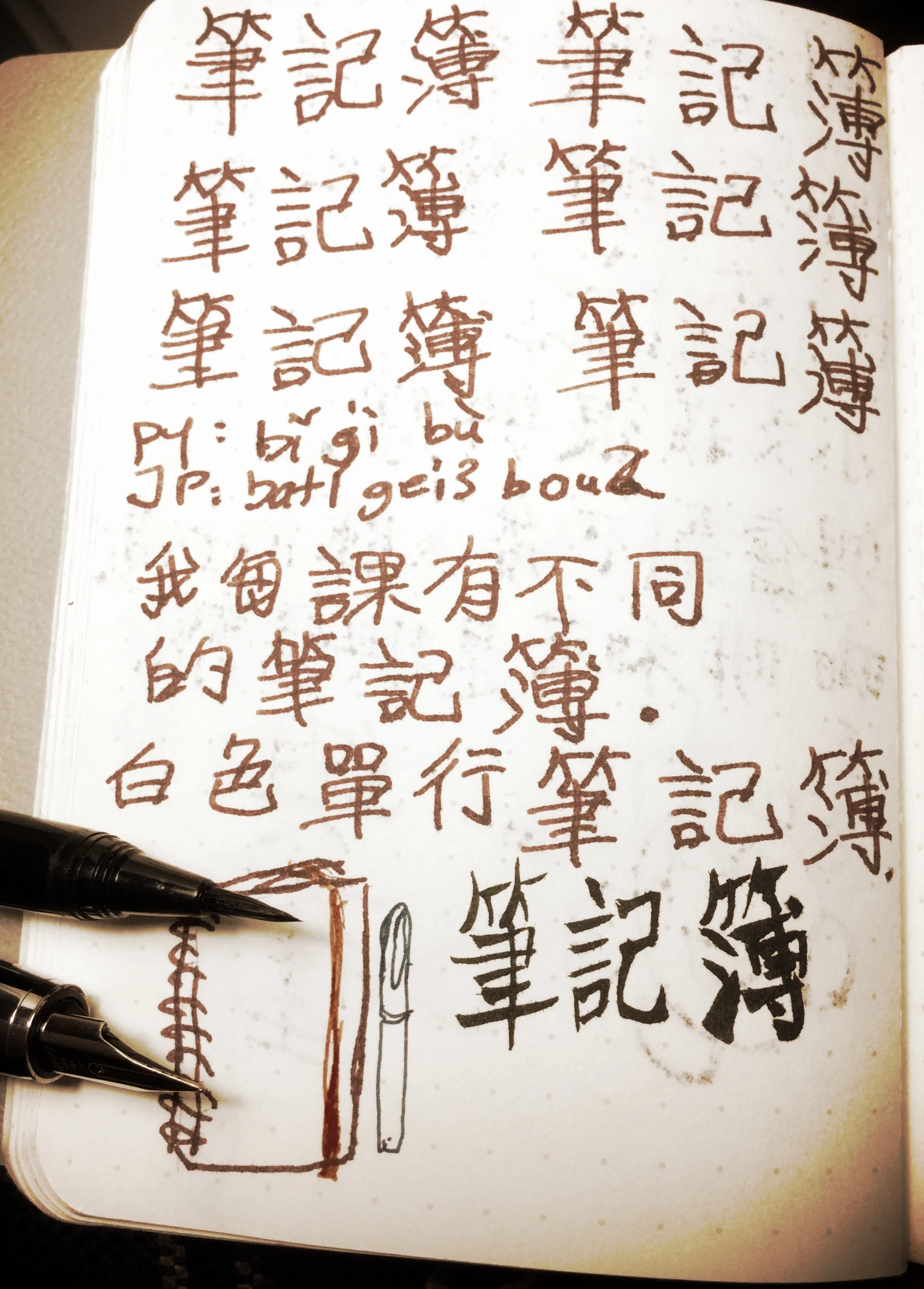Chinese Cacography: Notebook 筆記簿