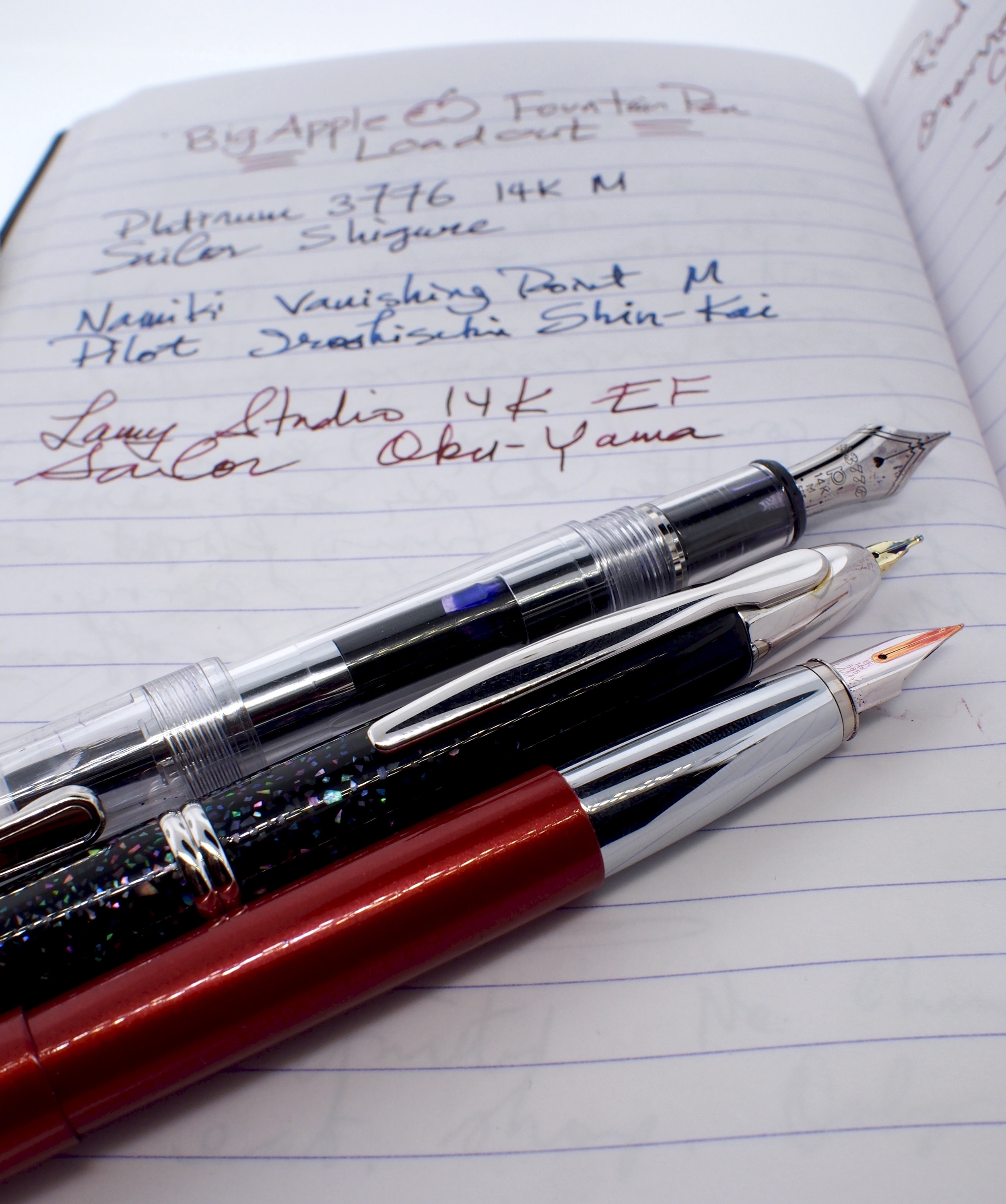 NYC Fountain Pen Loadout written in Clairefontaine Roadbook