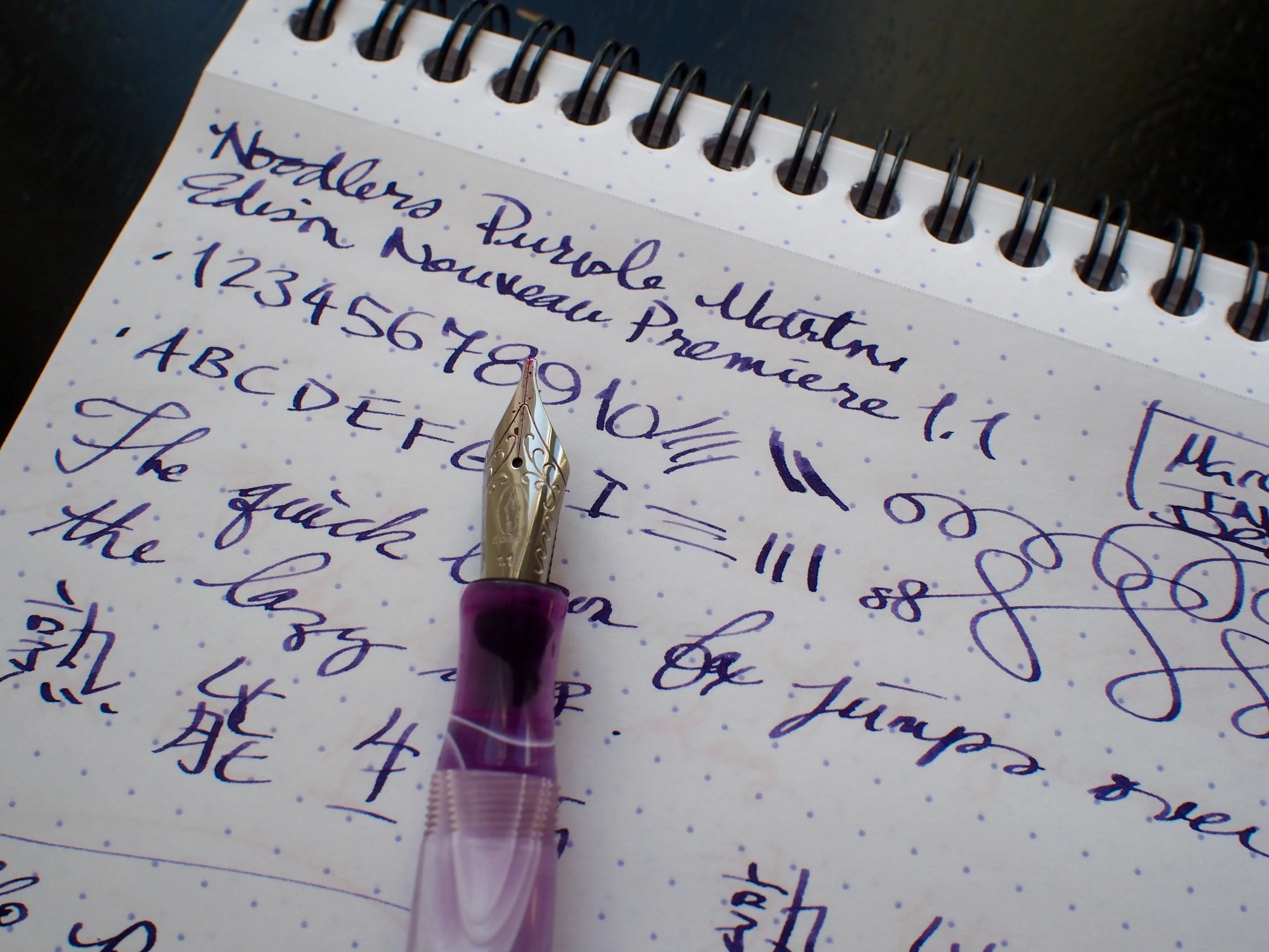 Throwback Thursday: Quick Look at Edison Nouveau Premiere - Lilac + Noodler's Purple Martin