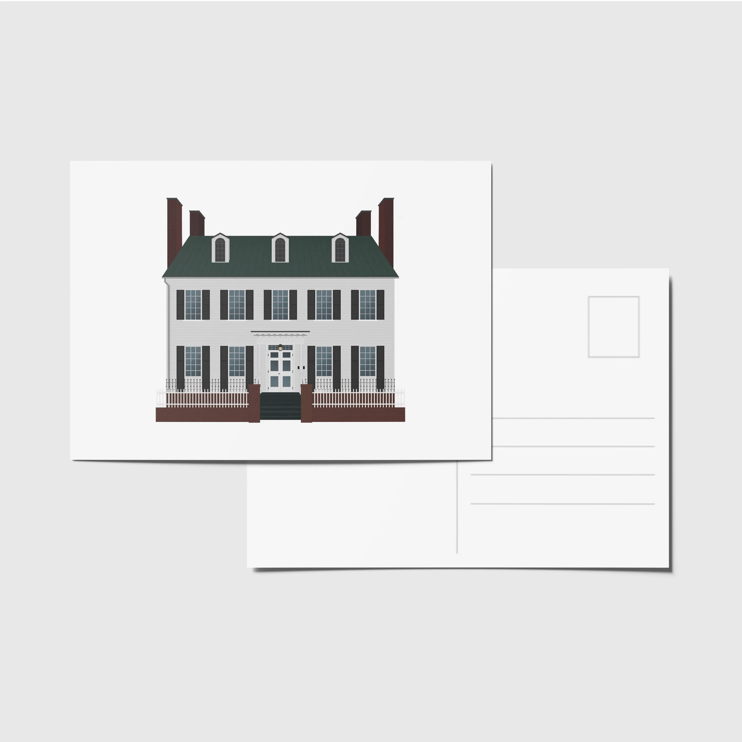 Attmore-Oliver Civil War House Postcard