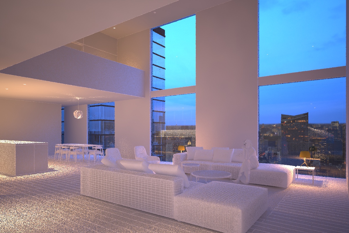A lighting study for a penthouse that I’m working on this afternoon. Completed images will be here soon…