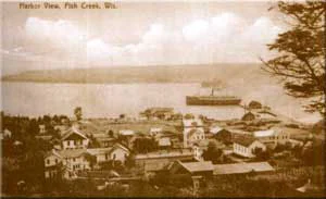 An early view of Fish Creek and the harbor