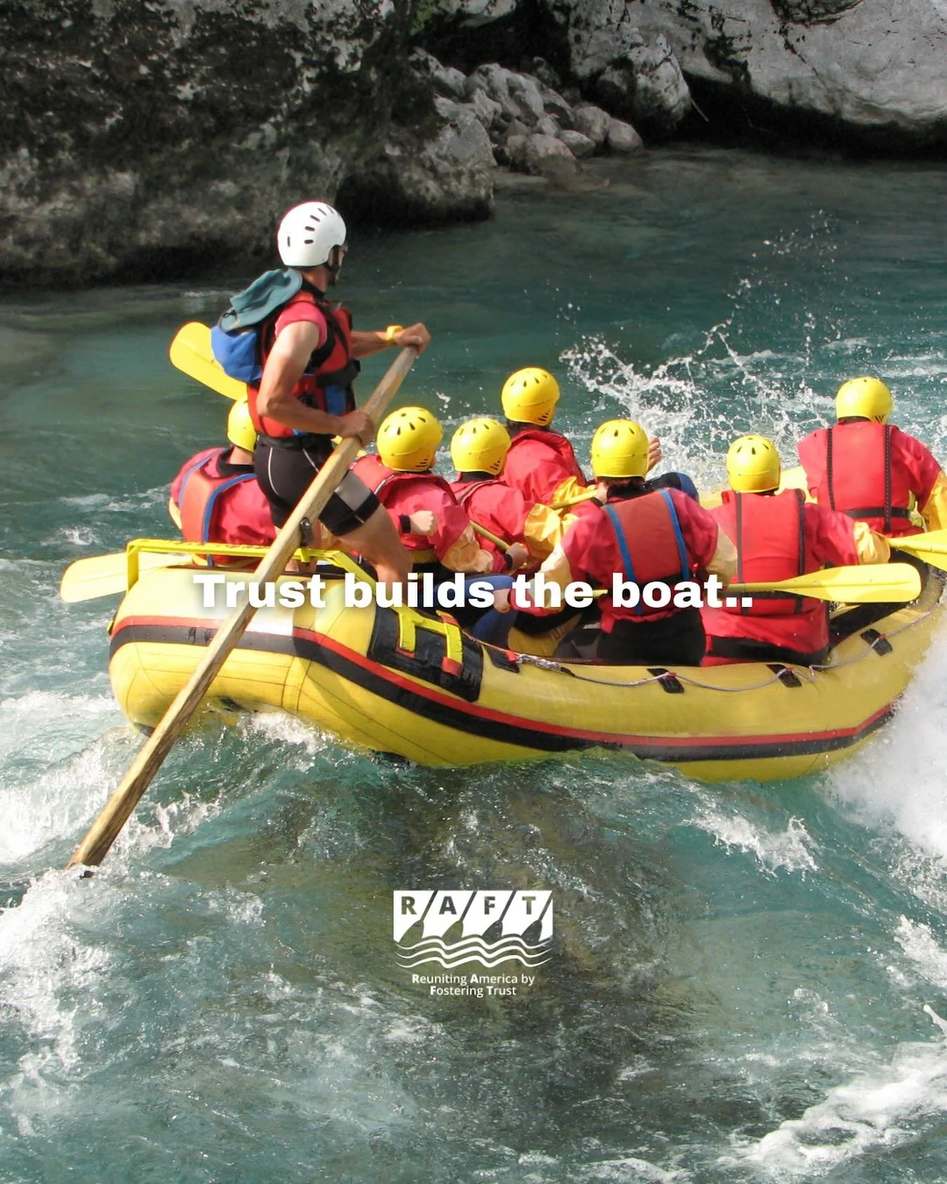 Without trust, no raft makes it through the rapids. Without trust, no democracy can thrive. 🚣&zwj;♂️