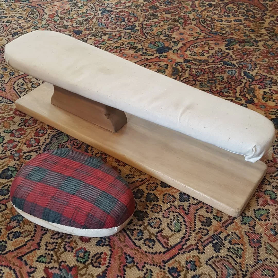 This is the eighth post in our series about the #shirtmakingtools that we use in our work.

The sleeve board and the tailor's ham are tools for pressing. They are used during the sewing process, to press seams as they are being sewn, as well as once 