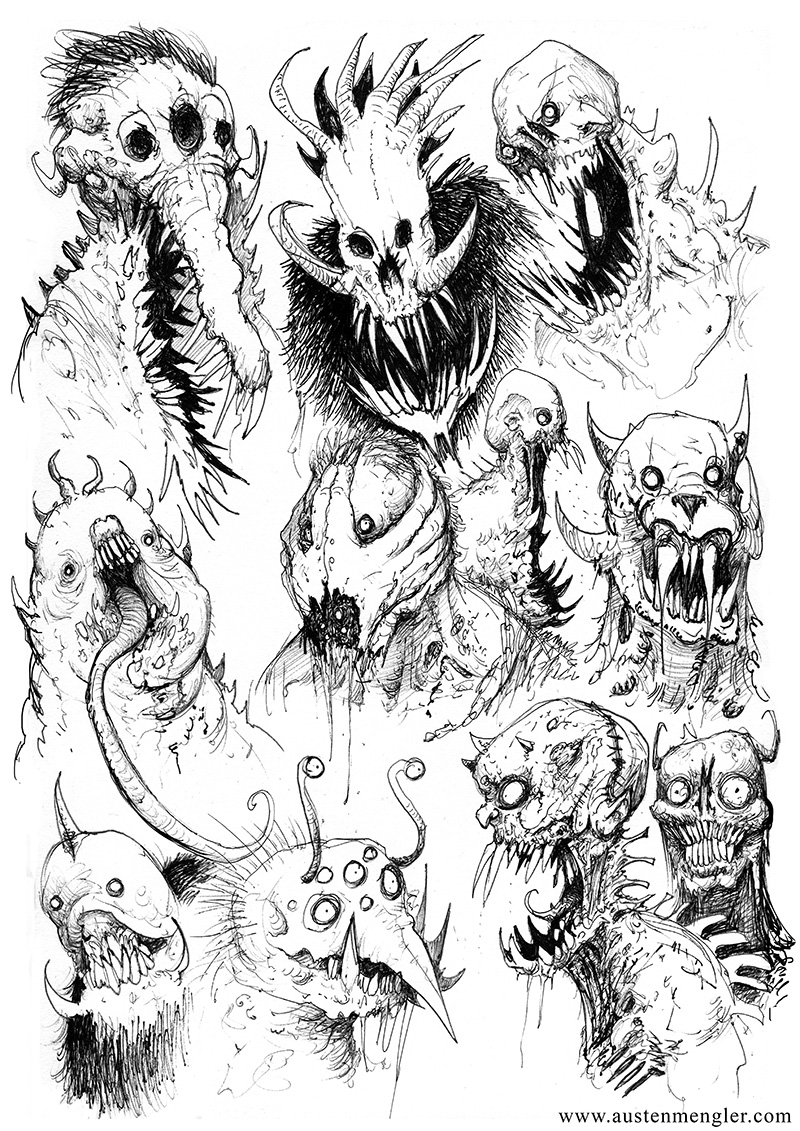 Scary Sketches The Art Of Austen Mengler Look at links below to get more options for getting and using clip art. scary sketches the art of austen mengler