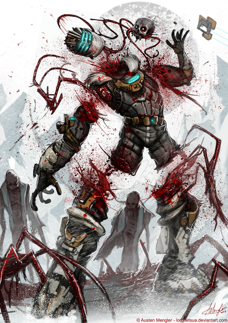 dead space necromorph drawing