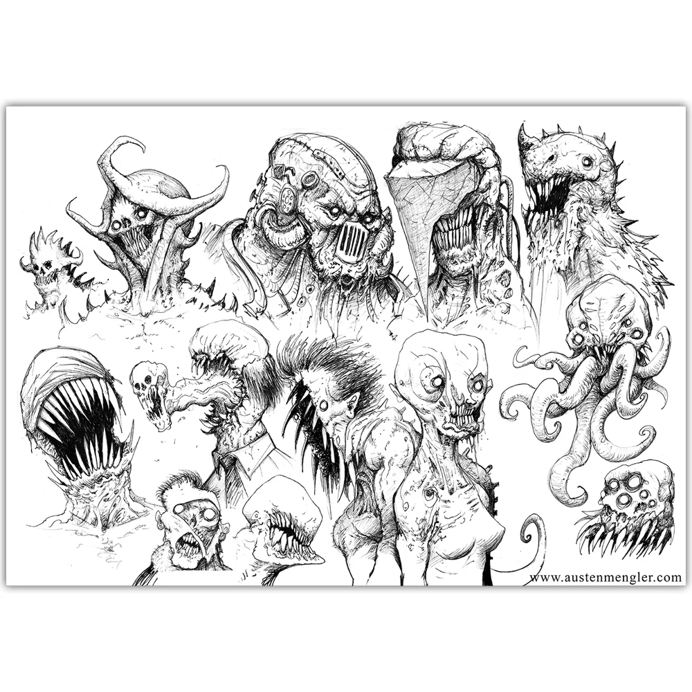 MONSTERS 02 - 2015 - Original A4 Inks