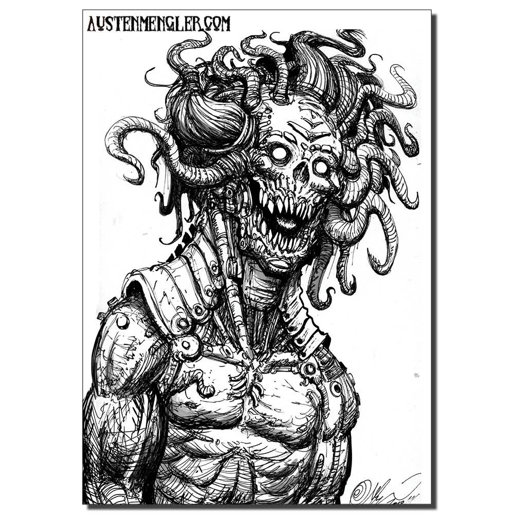 Mandusa - 2021 - Original A4 Drawing