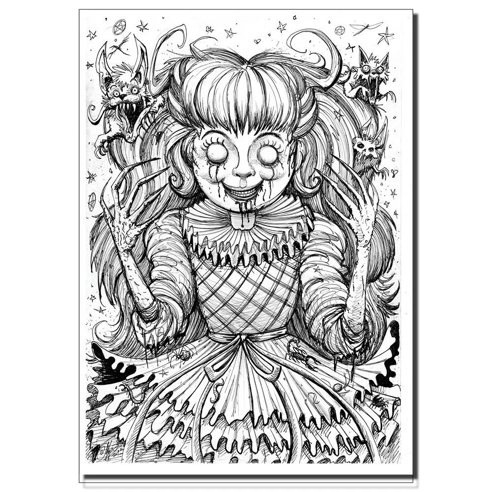 Lady Lovely Locks - 2021 - Original A4 Drawing