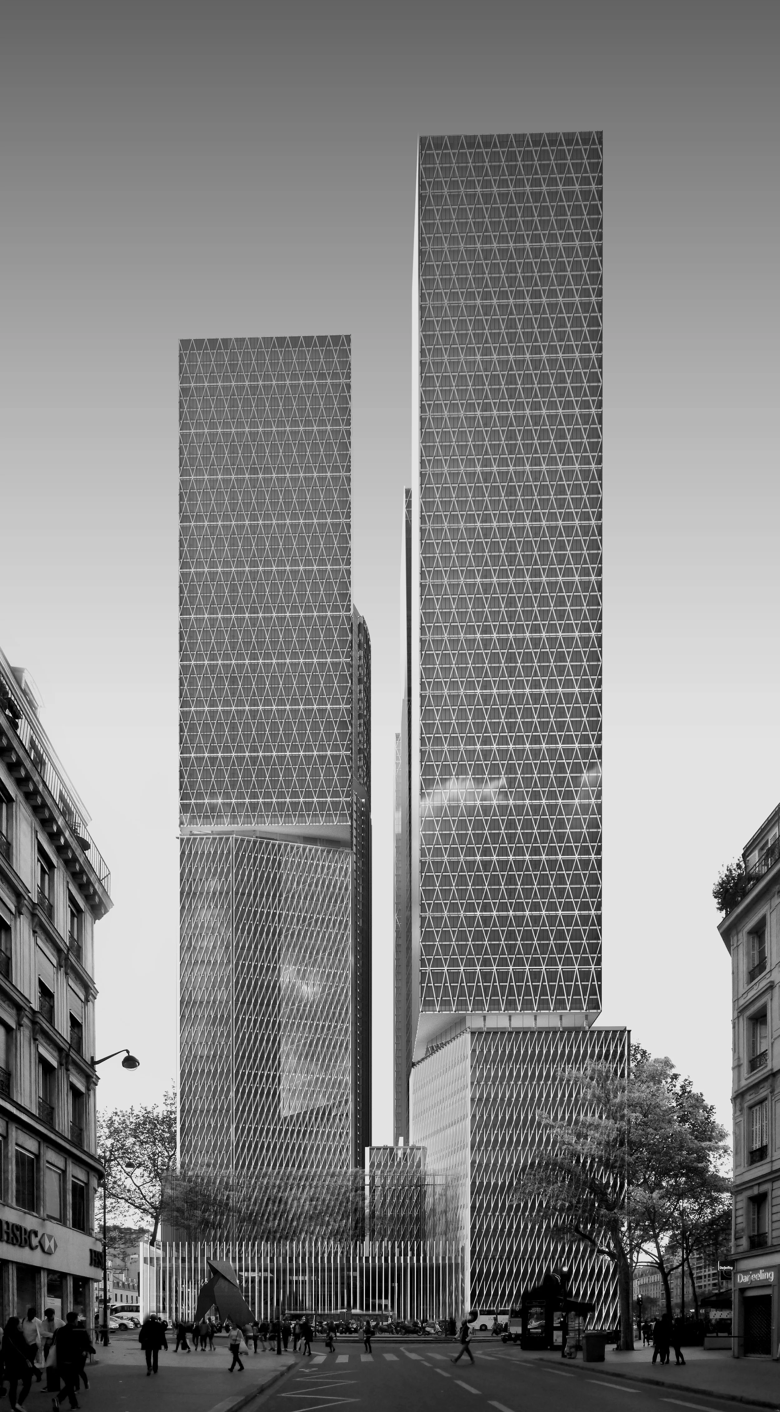 MANO_MONTPARNASSE__vue de la rue de rennes_NB.jpg