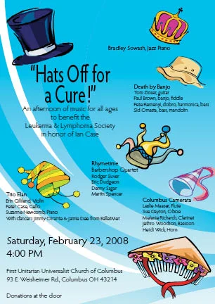 Advertisement for benefit concert