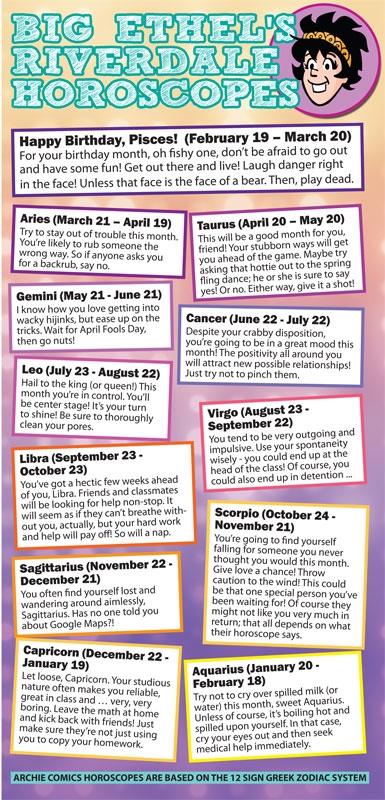 Big Ethel's Riverdale Horoscopes