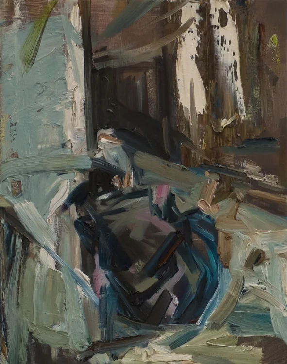 The Child In The Corner, 2015, oil on canvas, 18in x 14in