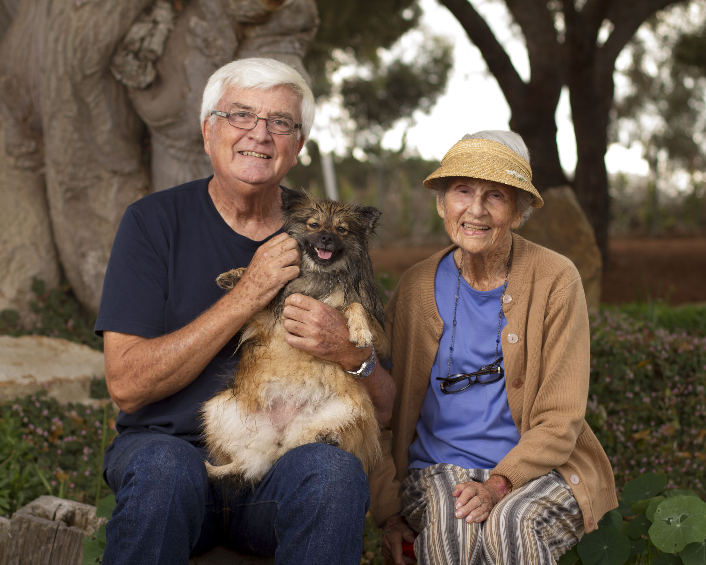 Mom with Son and Granddoggie