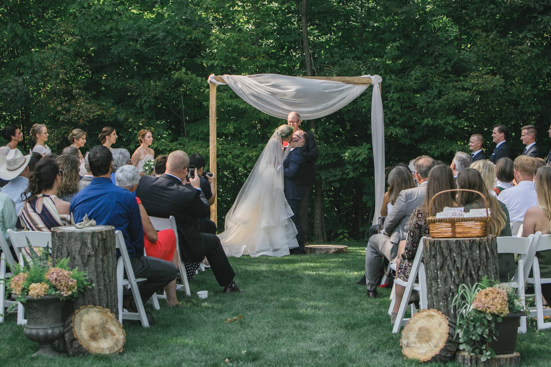 Coty + Zach - Outdoor Fairbault Romantic Summer Wedding