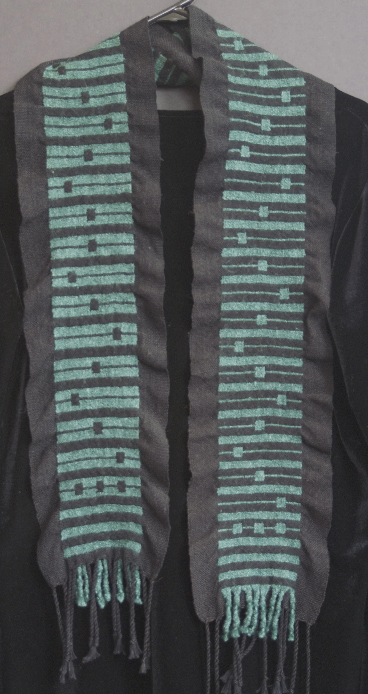 Doubleweave cotton, silk/wool 61" x 5.75"