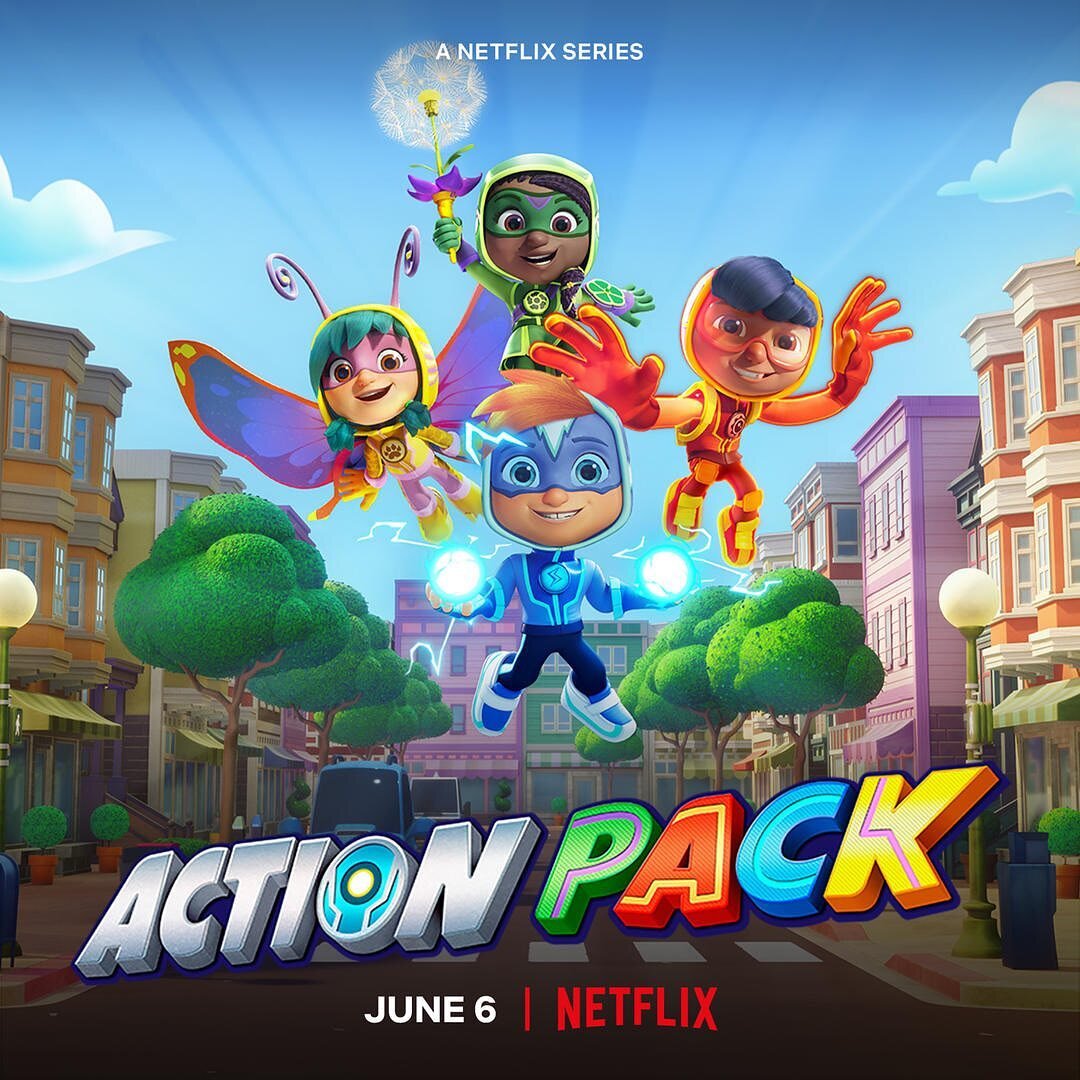 Action Pack season 2 comes out on Netflix today!! 💥⚡️
.
.
.
.
#actionpack #netflix #netflixjr #oddbot #preschool #animation