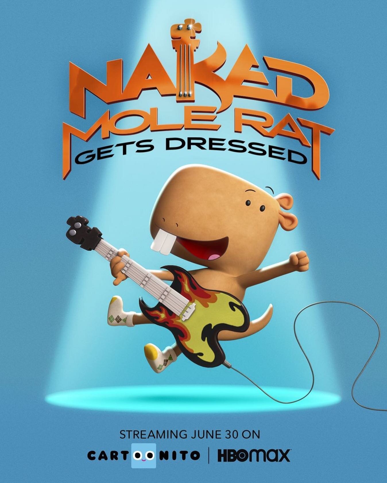Naked Mole Rat Gets Dressed is now streaming on HBO Max!! 🎸🎶🧦🎩
.
.
.
.
#oddbot #nakedmolerat #hbomax #cartoonito #animation #mowillems