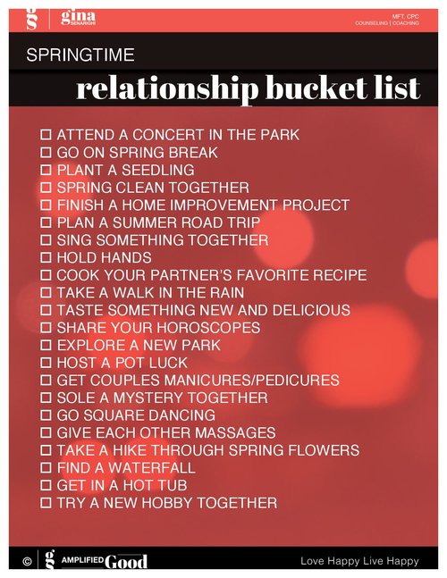 Spring Relationship Bucket List