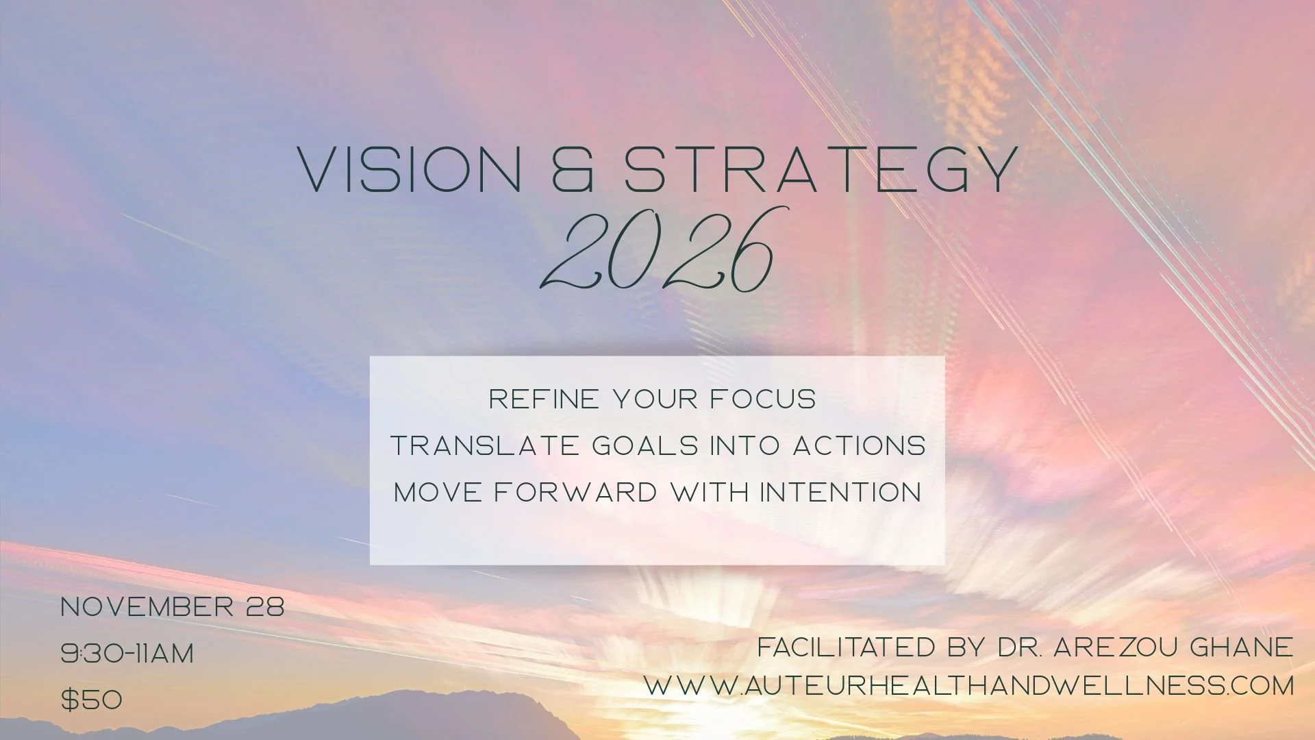 2026 Vision & Strategy Workshop