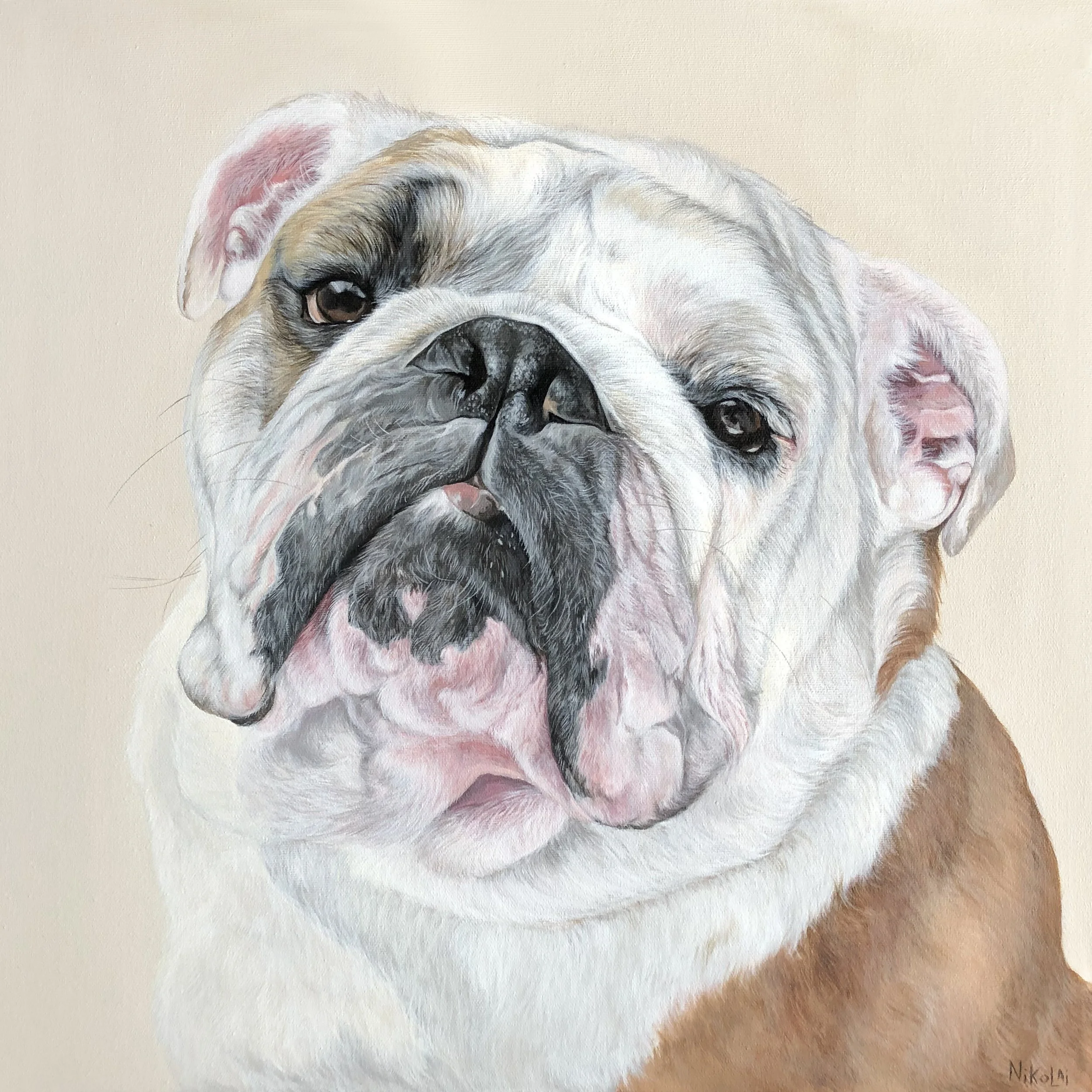  FRANKIE | Acrylic on gallery style canvas, 18 x 18 