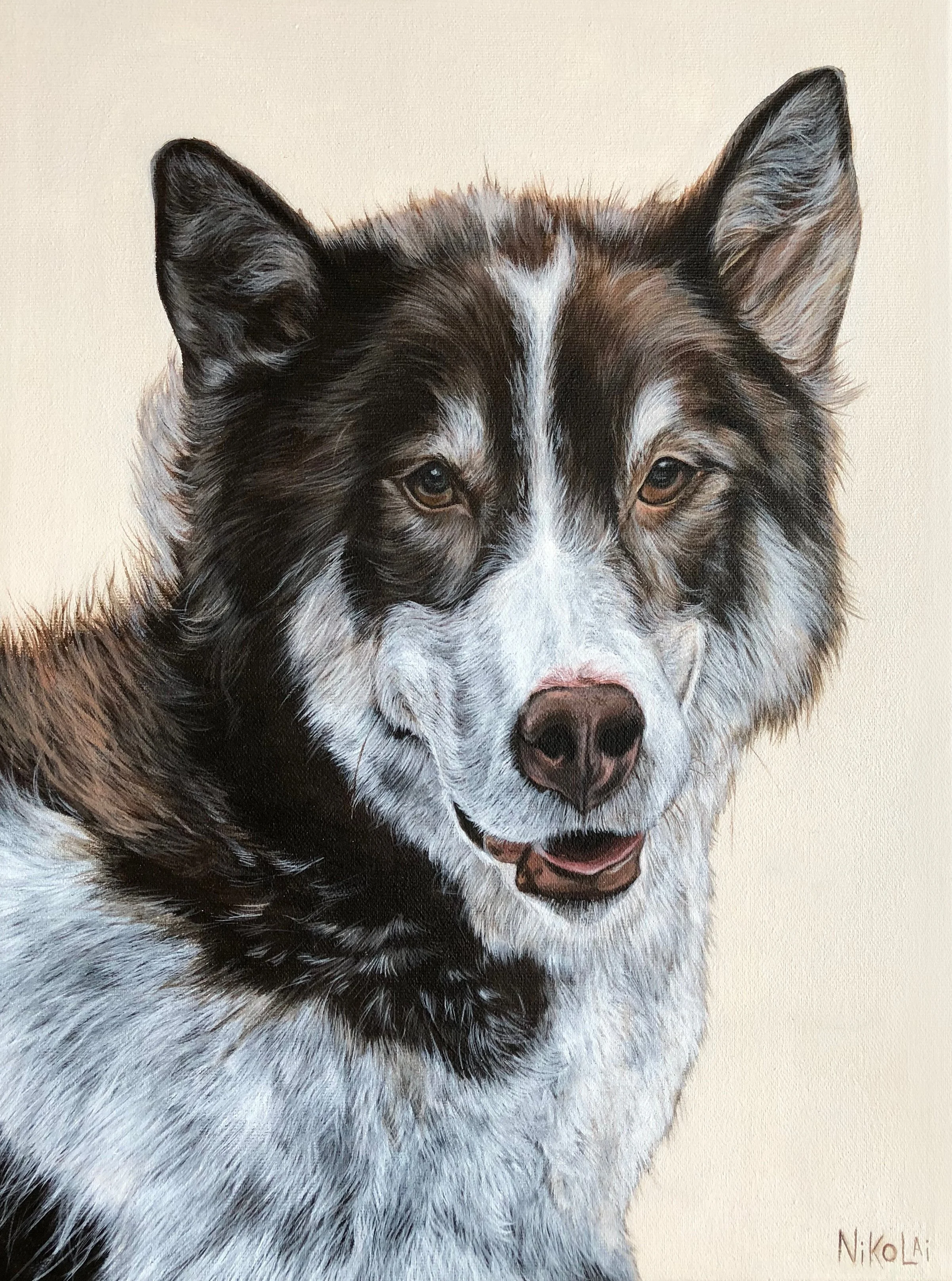  MOCHA | Acrylic on gallery style canvas, 16 x 12  