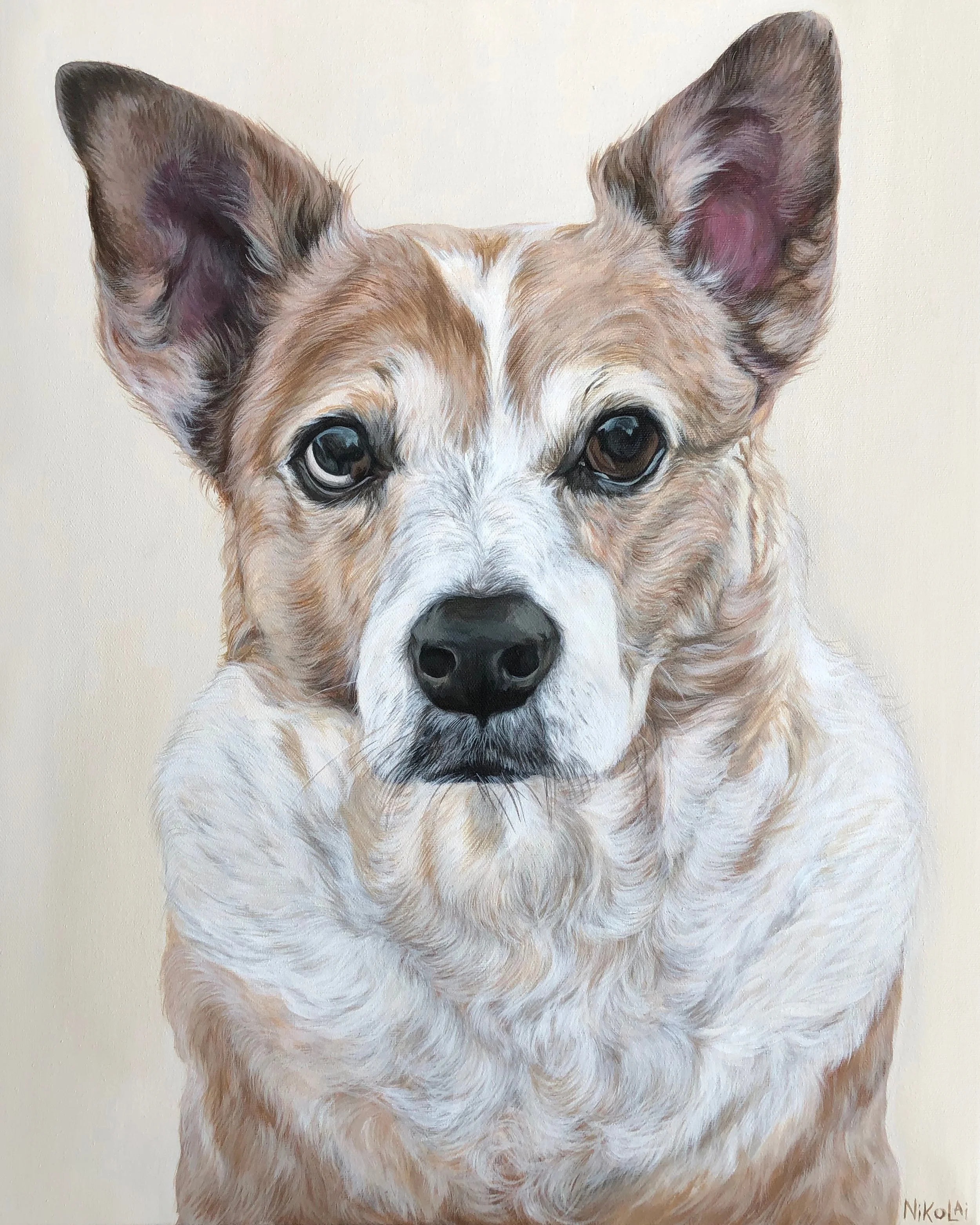  FOXY | Acrylic on gallery style canvas, 16 x 20  