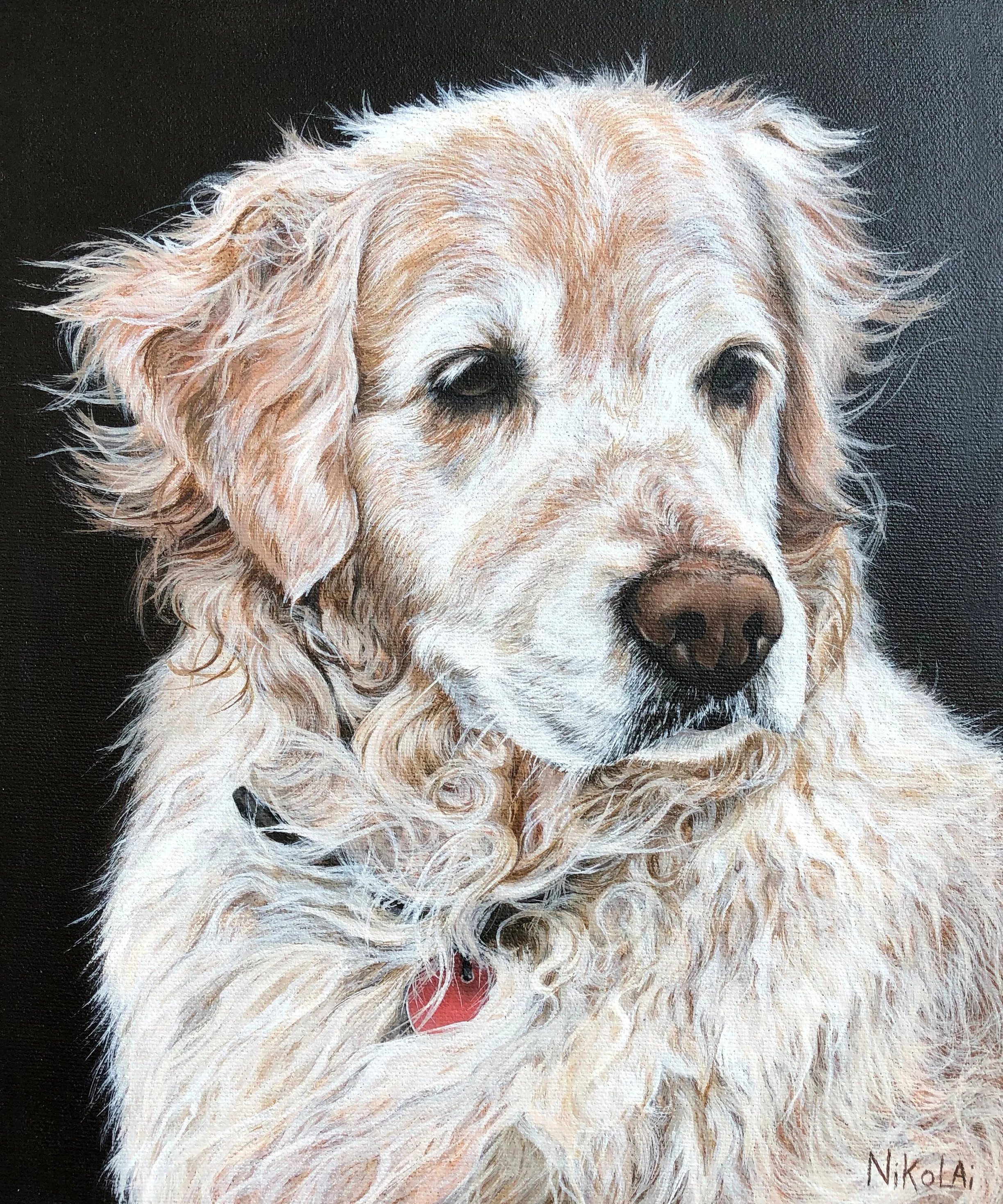  TOBY  |  Acrylic on gallery style canvas, 10 x 12   