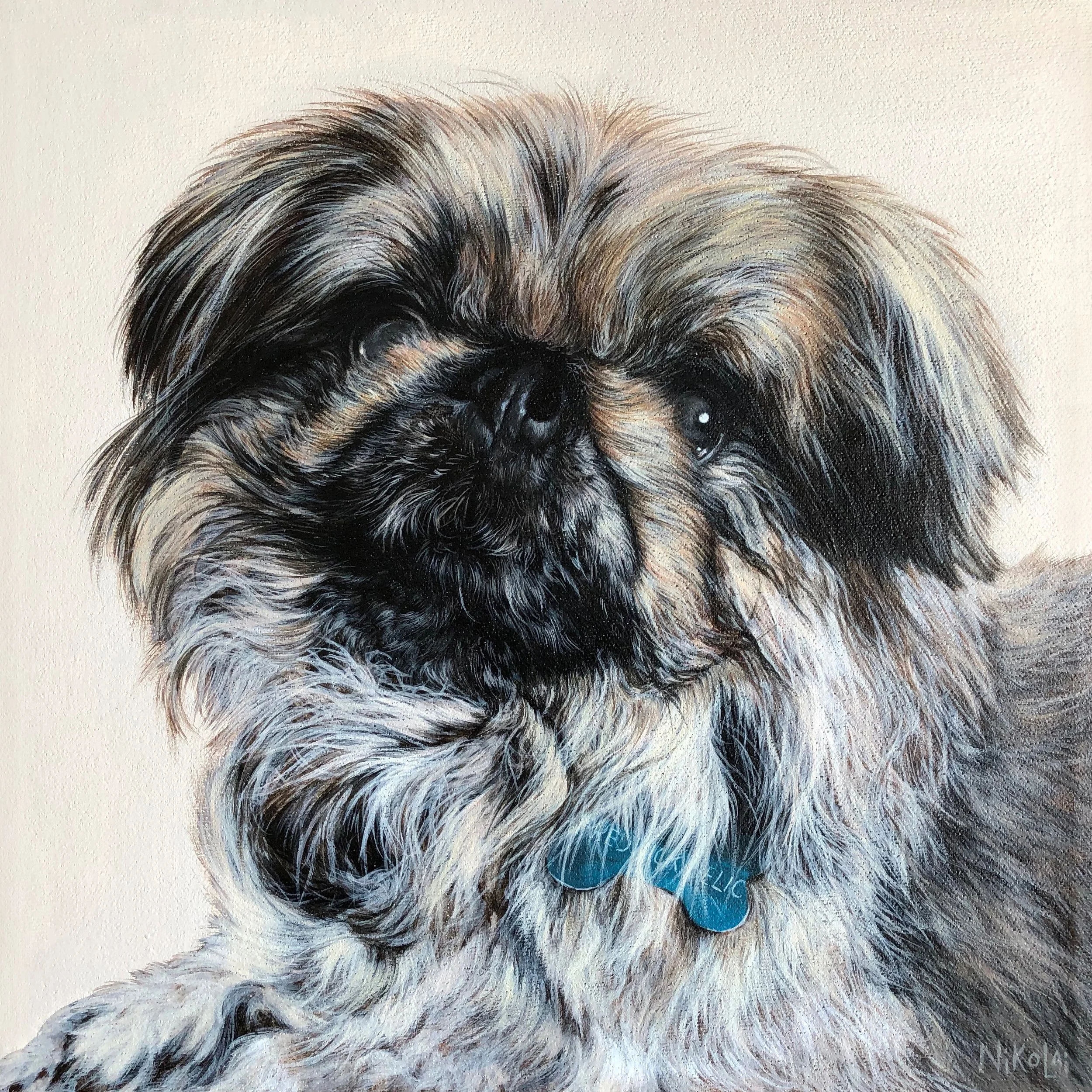  FREDRICK | Acrylic on gallery style canvas, 12 x 12 