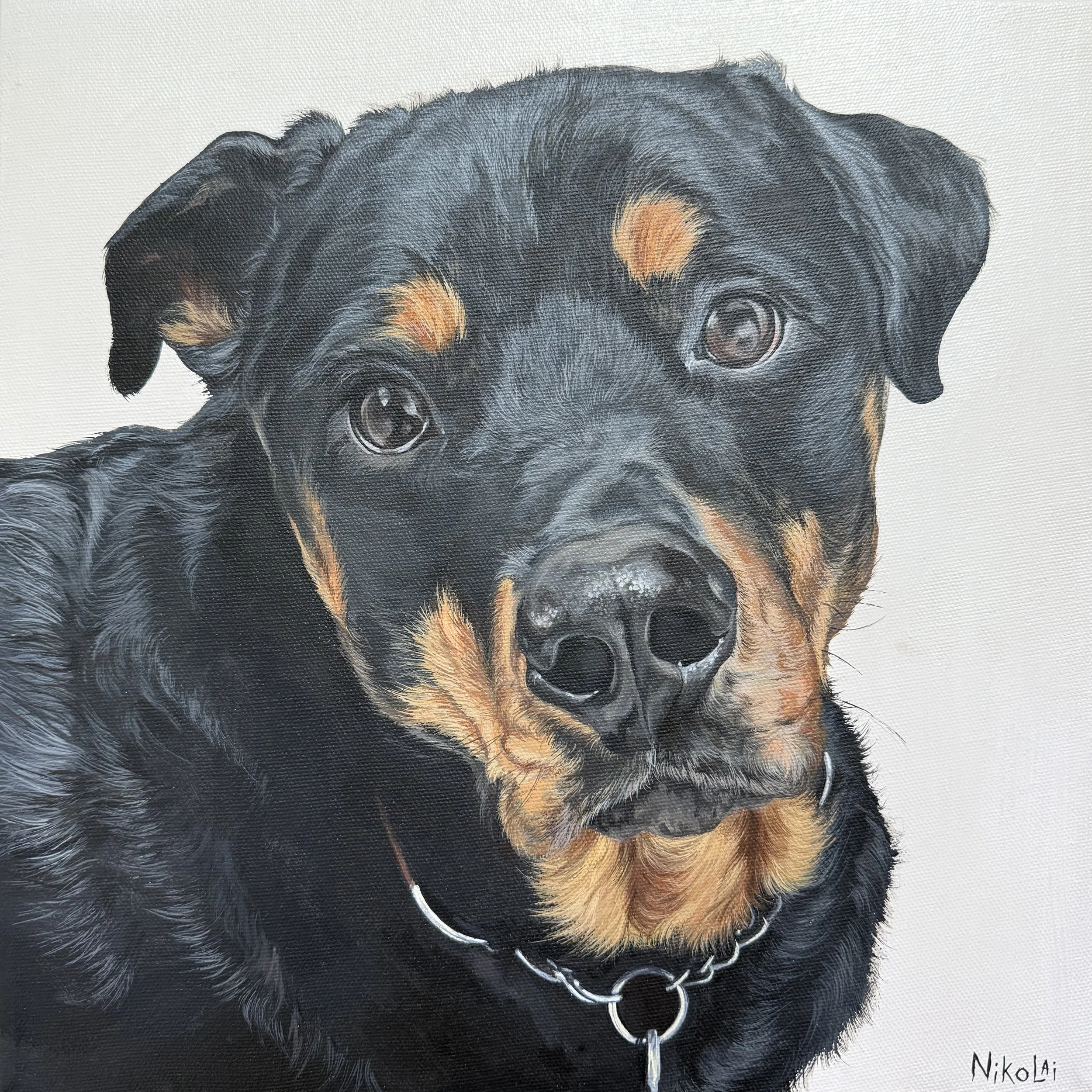  BOWSER | Acrylic on gallery style canvas, 12 × 12  