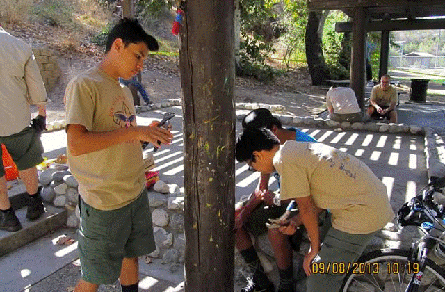 In 2013 Boy Scout and SPHS student, Django Schermerhorn completed his Eagle Scout project with a grant from SPB. His group gave a facelift to the gazebo at Arroyo Park in South Pasadena.