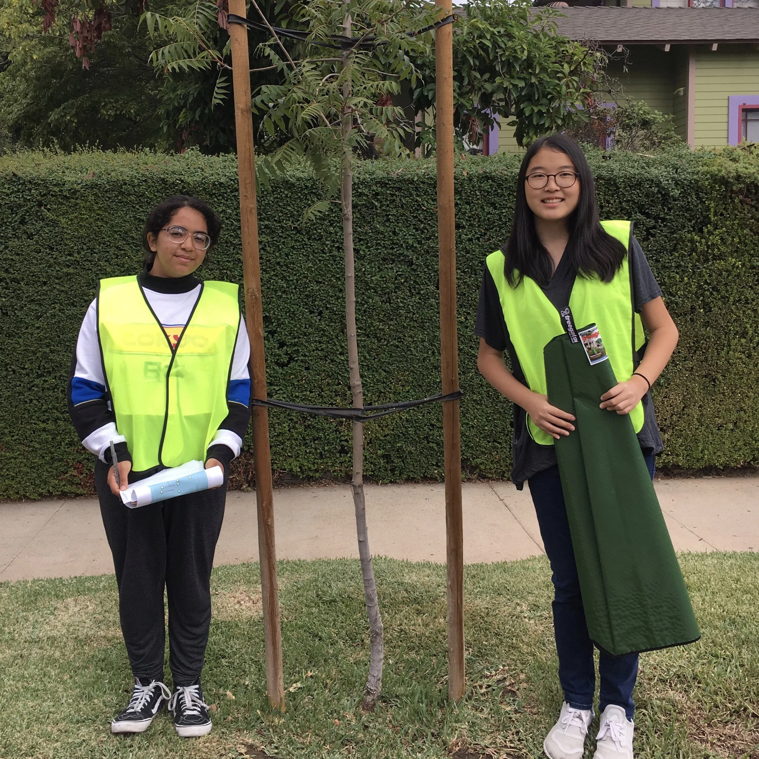 Two South Pasadena High School outreach volunteers
