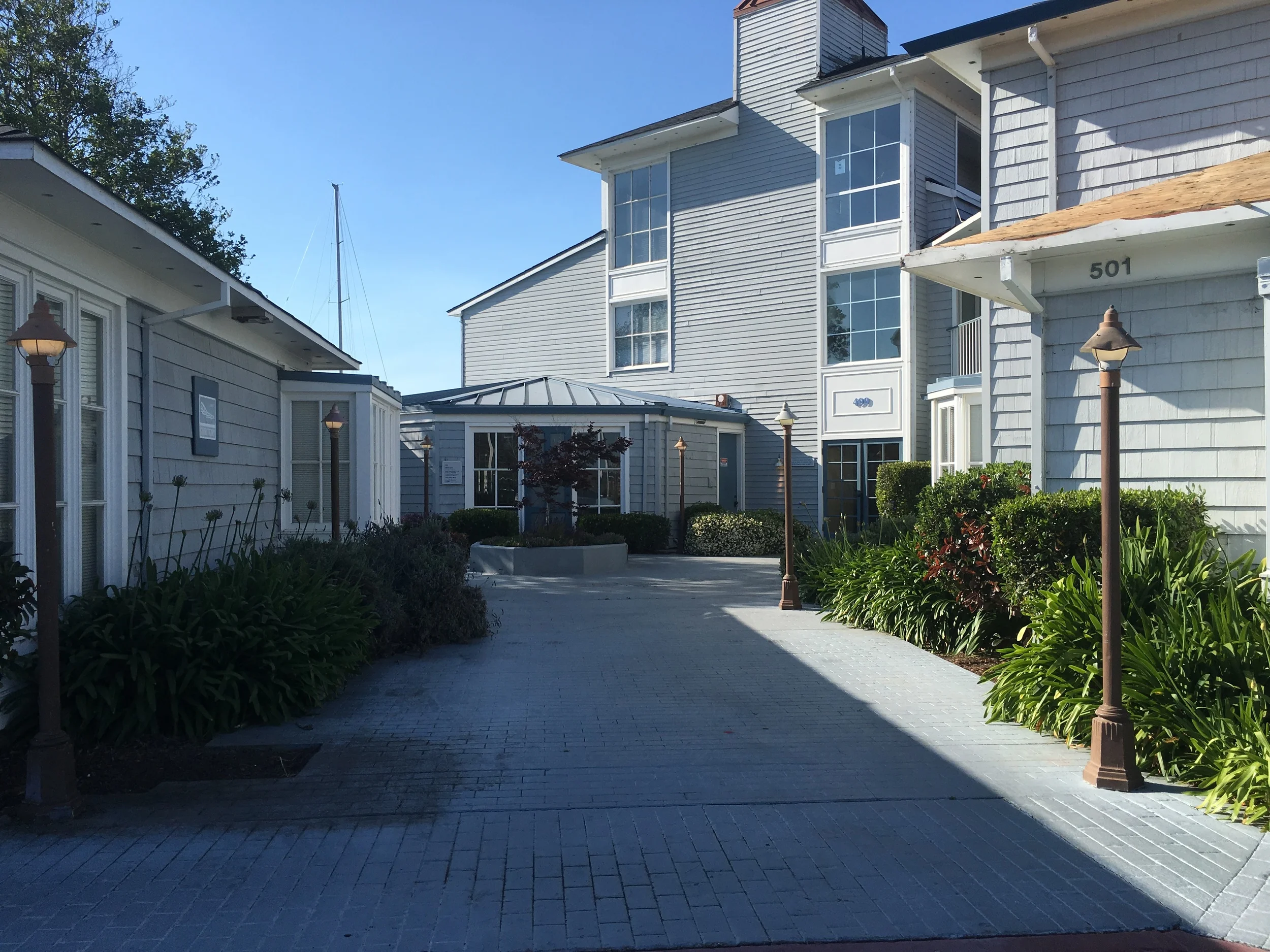 Suite 201 is located on the second floor of building 501 with stairway and elevator access.