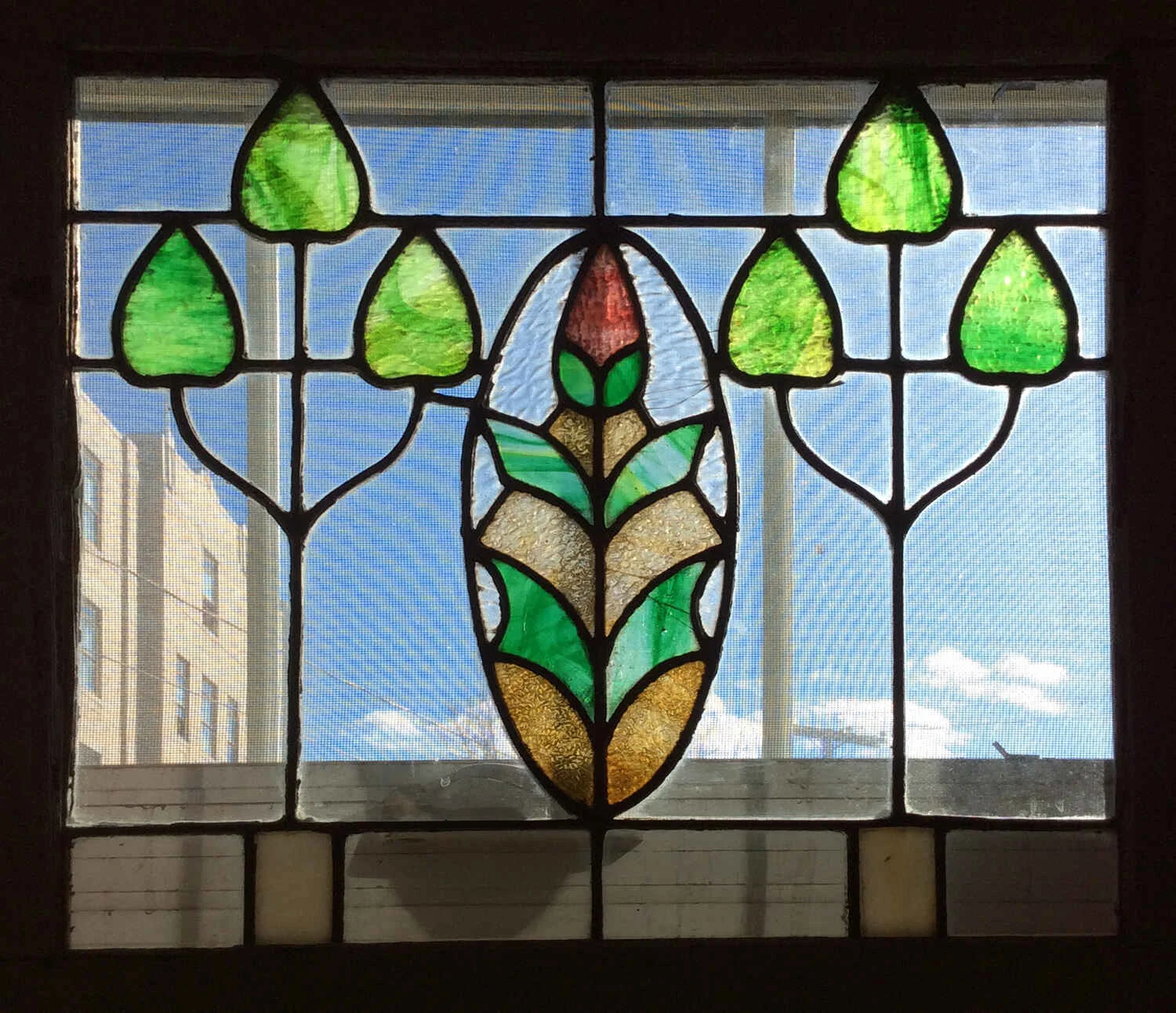 SOLD!!  Art Nouveau Window