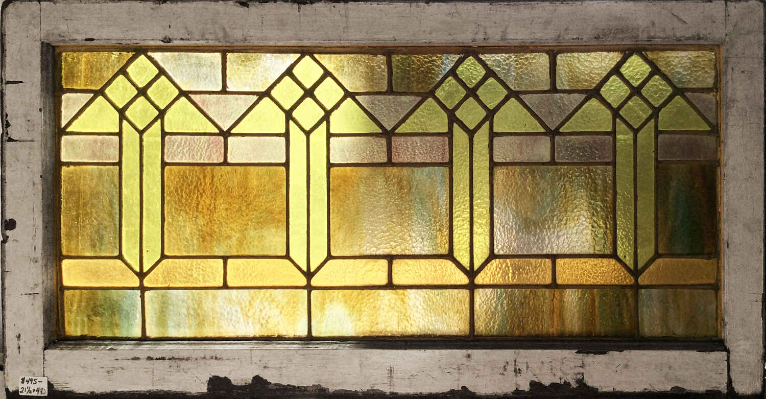 SOLD Art Deco Stained Glass Window