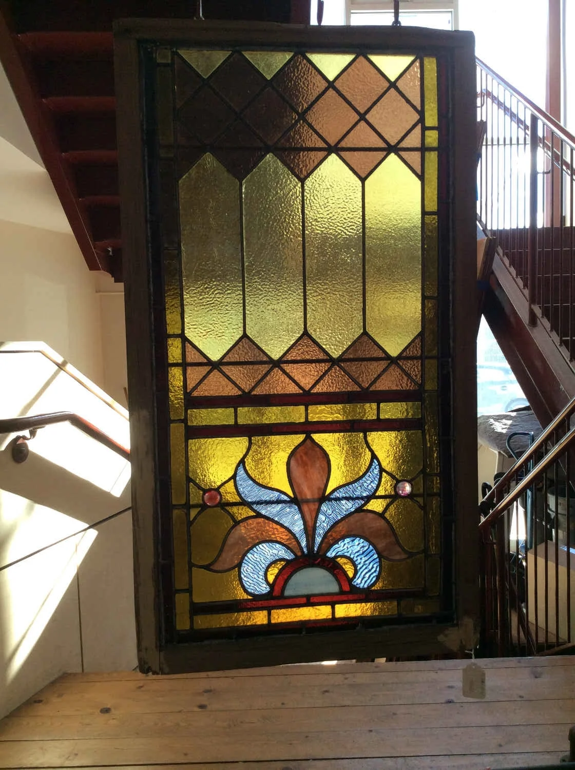 SOLD!!  Victorian Stained Glass Window