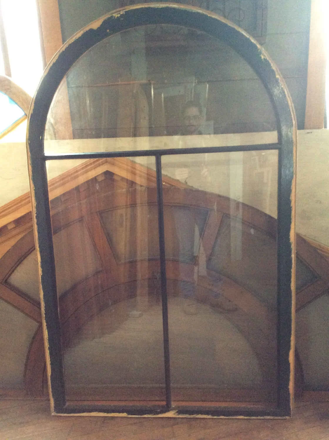 SOLD!! Arched Top Window with 3 Panes
