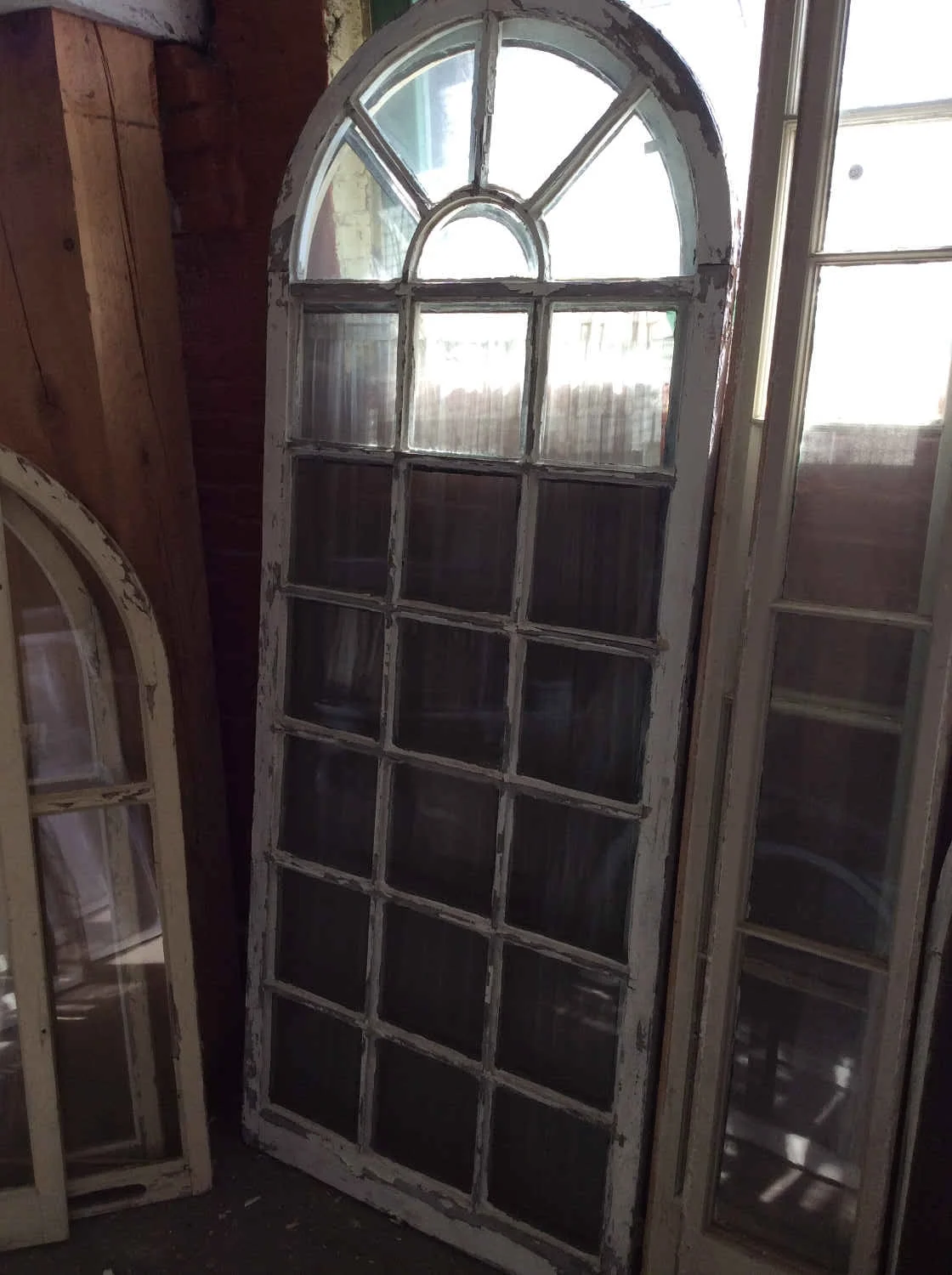 SOLD!! Matched Pair Palladium Arched Windows/Doors