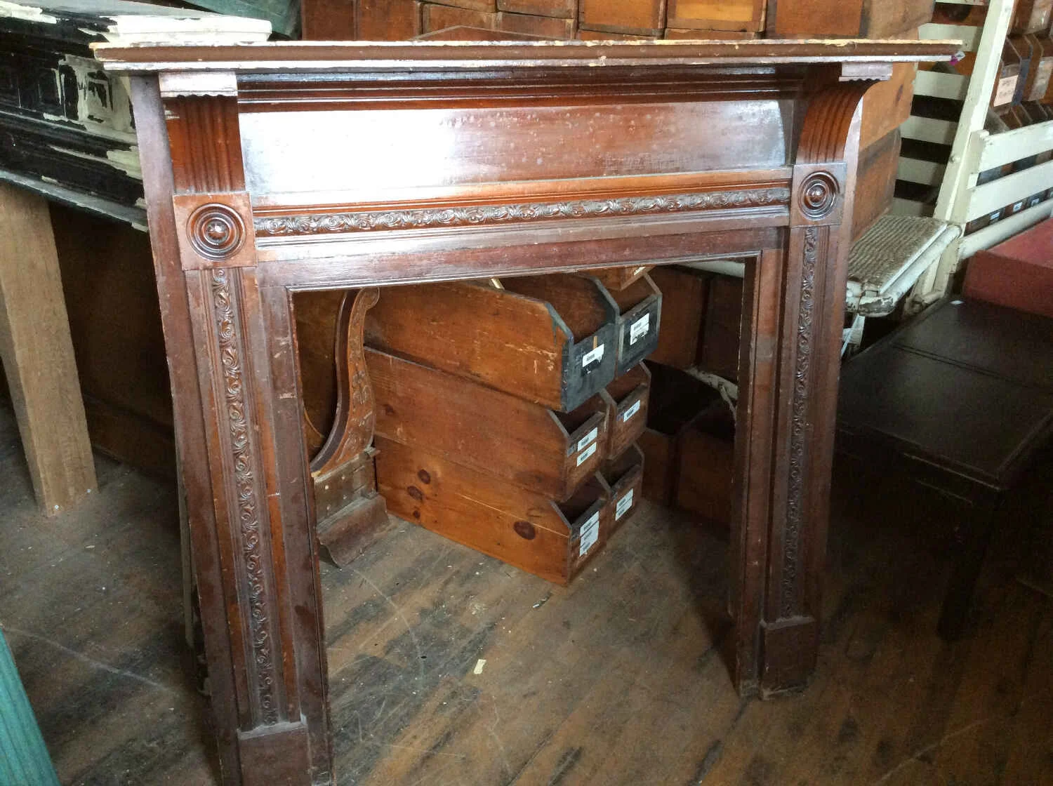 Antique Douglas Fir Mantel
